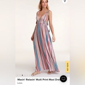 Lulus shoulder tie long dress.